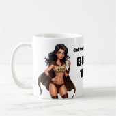 コーヒー女性ブレイクタイムおもしろいノベルティオフィスギフト コーヒーマグカップ (左)