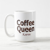コーヒー女王のパーソナライズなマグ コーヒーマグカップ (左)