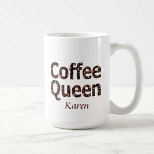 コーヒー女王のパーソナライズなマグ コーヒーマグカップ