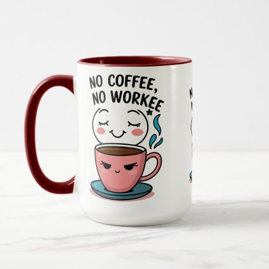 コーヒー好きおもしろいのコーヒーマグforワークホリック マグカップ (左)