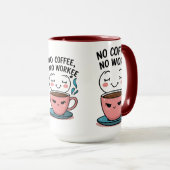 コーヒー好きおもしろいのコーヒーマグforワークホリック マグカップ (正面右)