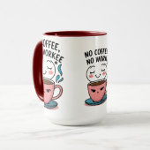 コーヒー好きおもしろいのコーヒーマグforワークホリック マグカップ (正面左)