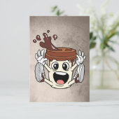 コーヒー好きおもしろいコーヒーカップ サンキューカード (スタンド正面)
