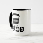 コーヒー好きおもしろいママのためのコーヒースヌブ引用文 マグカップ (正面左)