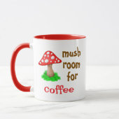 コーヒー好きかわいい秋フォレストおもしろいキノコ マグカップ (左)