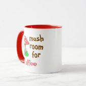 コーヒー好きかわいい秋フォレストおもしろいキノコ マグカップ (正面左)