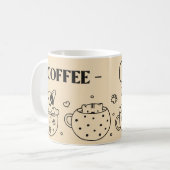 コーヒー好きかわいい コーヒーマグカップ (正面左)