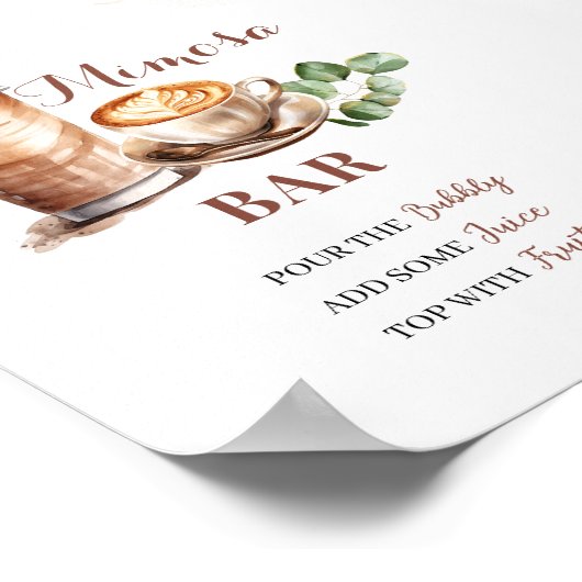 コーヒー好きがミモサのポスターを作る ポスター (角)