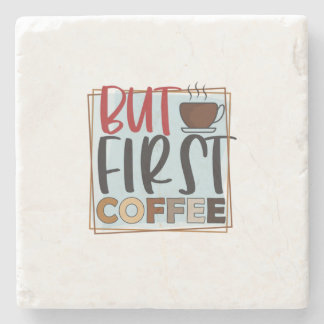 コーヒー好きだが最初のコーヒー ストーンコースター
