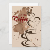 コーヒー好きだが最初のコーヒー 招待状 (正面/裏面)
