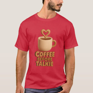 コーヒー好きなハートカップの友達 Tシャツ