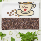 コーヒー好きな人のためのハンドまたはキッチンタオル キッチンタオル (折り畳み)