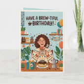 コーヒー好きな人への誕生日カード | 美味しい淹れたてコーヒー カード (裏面)
