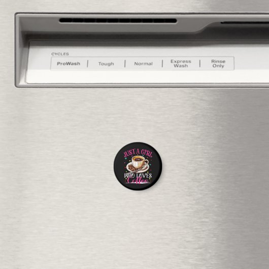 コーヒー好きな女の子 マグネット (インサイチュ (食洗機))