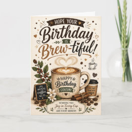 コーヒー好きな従兄弟への誕生日カード カード