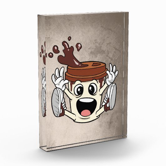 コーヒー好きのおもしろいコーヒーカップ フォトブロック (左)