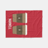 コーヒー好きのために フリースブランケット (正面(横))