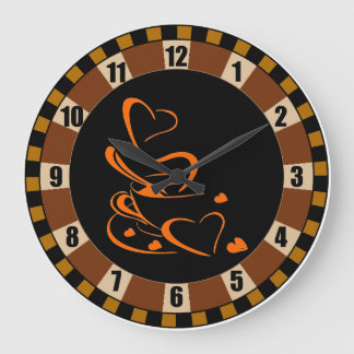 「コーヒー好きのために」大きな時計 ラージ壁時計