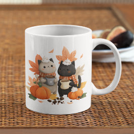 コーヒー好きのためのあったか秋猫マグ マグカップ
