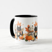 コーヒー好きのためのあったか秋猫マグ マグカップ (正面左)
