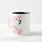 コーヒー好きのためのエスプレッソマグ ツートーンマグカップ (正面左)