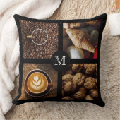 コーヒー好きのためのオーダーメイドモノグラムスローピロー1 クッション (ブランケット)