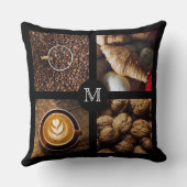 コーヒー好きのためのオーダーメイドモノグラムスローピロー1 クッション (裏面)