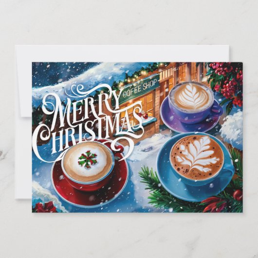 コーヒー好きのためのクリスマスカード #6 シーズンカード (正面)