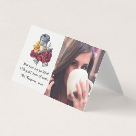 コーヒー好きのためのクリスマスチアの挨拶写真