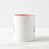 コーヒー好きのためのユーモラスな名言 ツートーンマグカップ (中央)