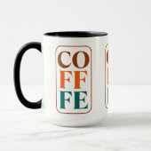 コーヒー好きのためのレトロ コンボ マグカップ (左)