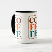 コーヒー好きのためのレトロ コンボ マグカップ (正面左)