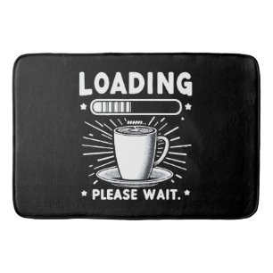 コーヒー好きのための面白いデザイン コーヒーをお待ちください バスマット