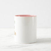 コーヒー好きのための面白い引用マグカップ ツートーンマグカップ (中央)