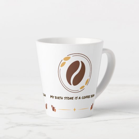 コーヒー好きのための面白い引用ラテマグ カフェラテマグ (右アングル)