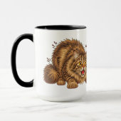 コーヒー好きのための面白い猫のギフト 締め切りモード マグカップ (左)