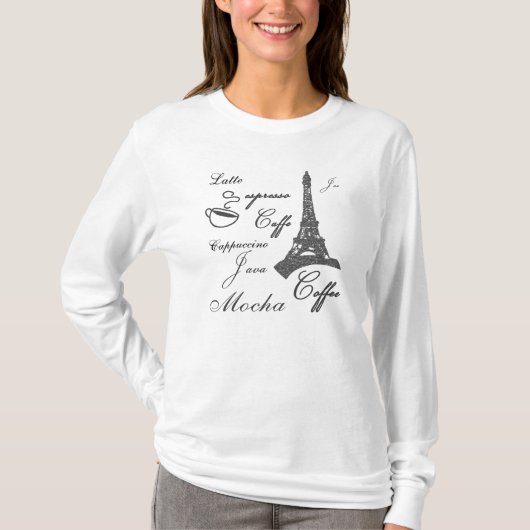 コーヒー好きのためのJava Paris レディースTシャツ Tシャツ (正面)