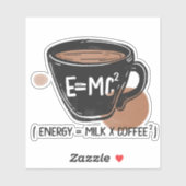 コーヒー好きのエネルギッシュな面白いデザイン  シール (シート)