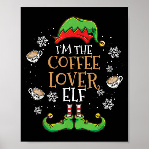 コーヒー好きのエルフのクリスマス ポスター