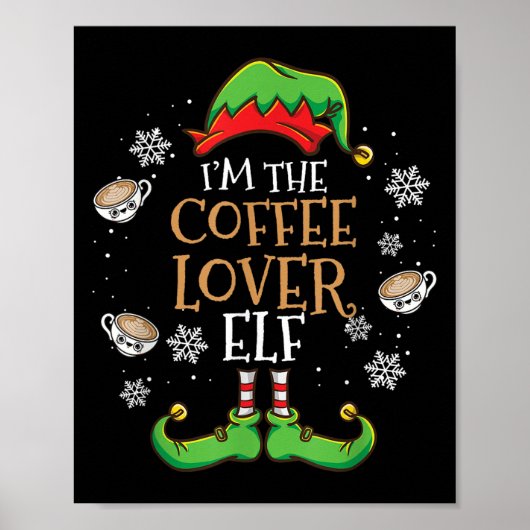 コーヒー好きのエルフのクリスマス ポスター (正面)