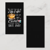 コーヒー好きのカチェットレディーかぎ糸ユーモア 名刺 (正面/裏面)