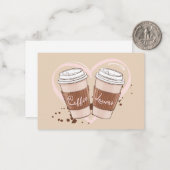 コーヒー好きのカフェイン ノートカード (正面/裏面インサイチュ)