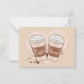 コーヒー好きのカフェイン ノートカード (正面)