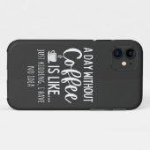 コーヒー好きのギフトおもしろいのない一日 Case-Mate iPhoneケース (裏面(横))