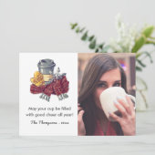 コーヒー好きのクリスマスチアーグリーティング写真 シーズンカード (スタンド正面)