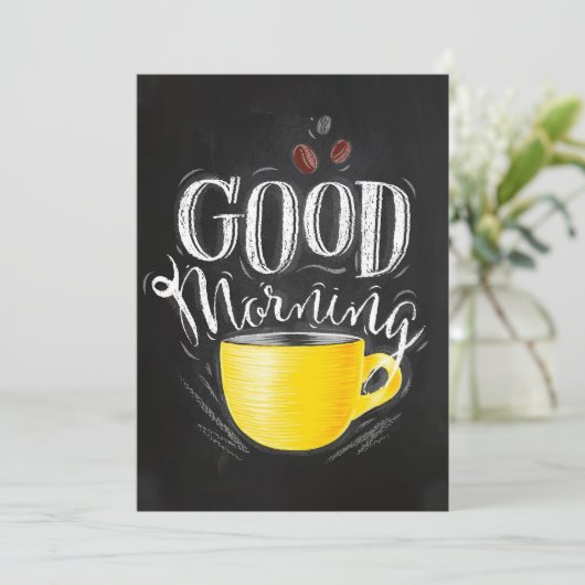 コーヒー好きのコーヒーおはよう サンキューカード (スタンド正面)