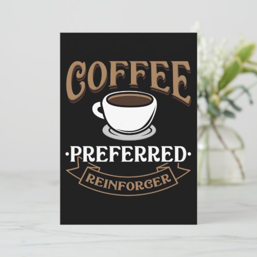 コーヒー好きのコーヒーが私の好みの補強剤である サンキューカード (スタンド正面)