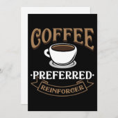 コーヒー好きのコーヒーが私の好みの補強剤である サンキューカード (正面/裏面)