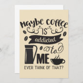 コーヒー好きのコーヒーは私に中毒だ 招待状 (正面/裏面)