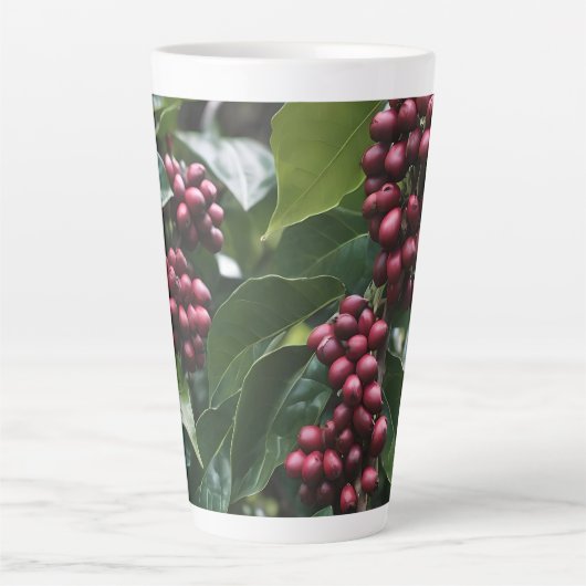 コーヒー好きのコーヒーツリー。 カフェラテマグ (正面)